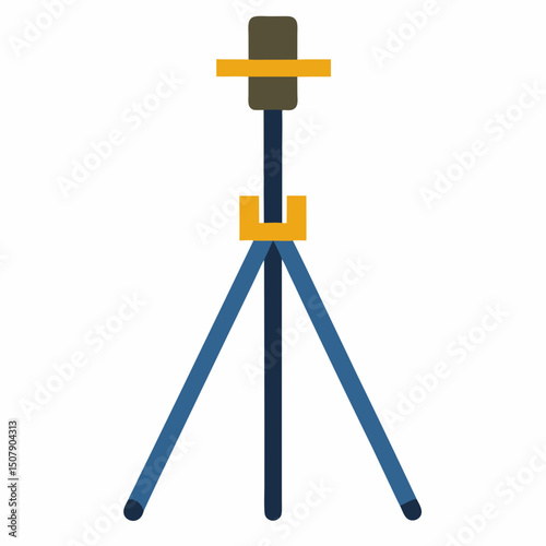 Classic tripod vector design for World Camera Day use in gear catalogs, online tutorials, or infographics.