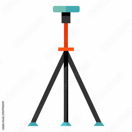 World Camera Day tripod stand vector icon. Great for camera blogs, graphic design resources, and retro content.