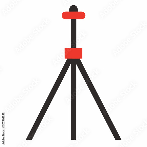 Stylized vector of camera tripod for World Camera Day, perfect for banners, greeting cards, and creative projects.