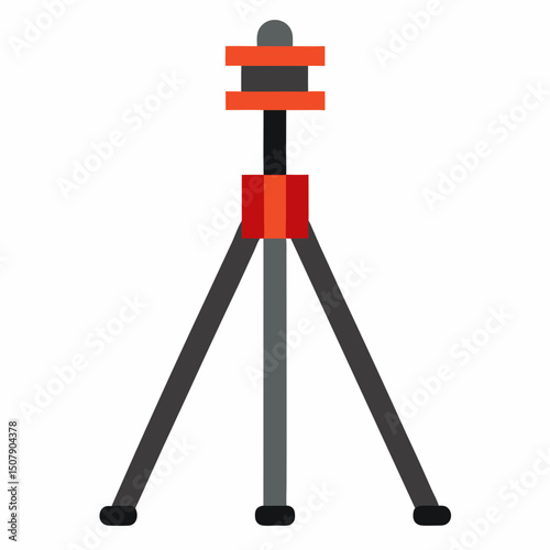 Minimalist camera tripod vector perfect for World Camera Day artwork, gear guides, and promotional banners.