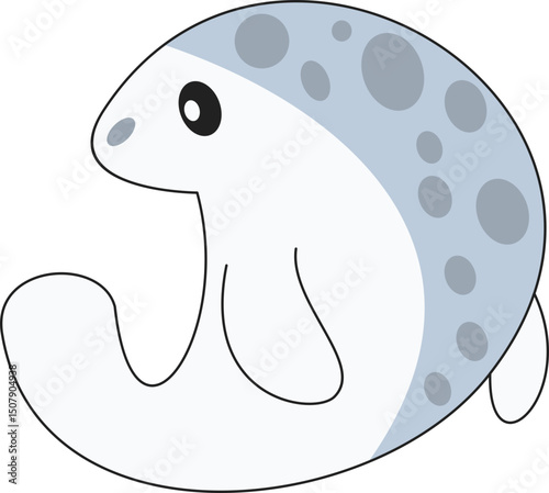 Cute Cartoon Seal Illustration Element