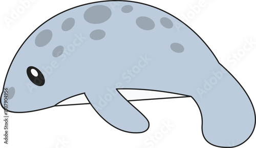 Cute Cartoon Seal Illustration Element