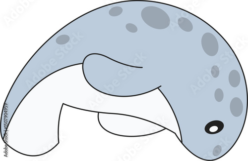 Cute Cartoon Seal Illustration Element