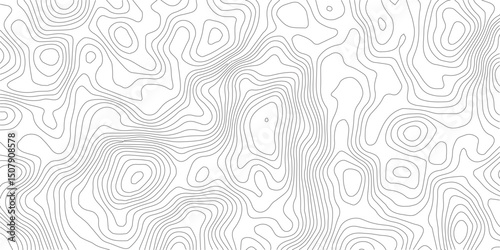 Abstract Swirl Pattern with White Paper Wave Relief – Modern Curved Line Topography Background for Elegant Design Projects