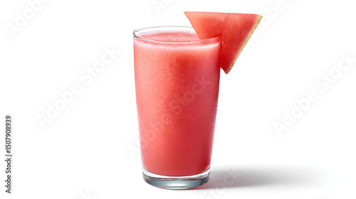 Wallpaper Mural Fresh Seedless Watermelon Blended Drink Without Added Ingredients in Clear Glass with Watermelon Slice Torontodigital.ca