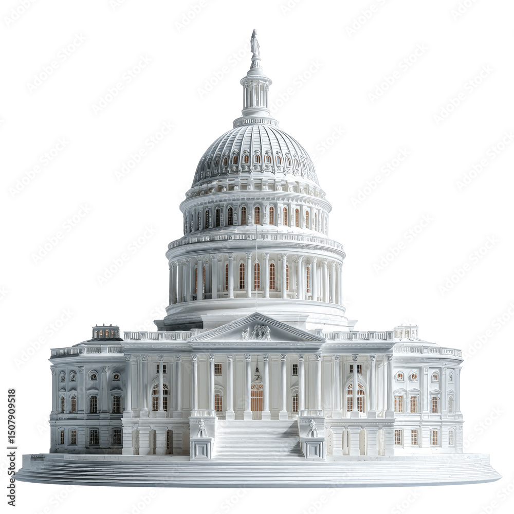 Obraz premium Architectural Model of the United States Capitol