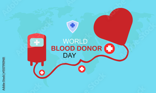 World Blood Donor Day Blue Background