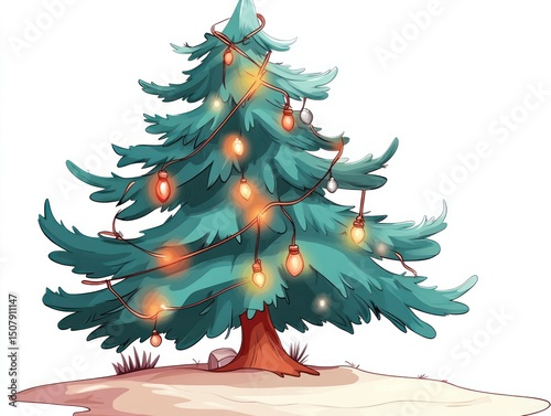 Christmas tree illustration