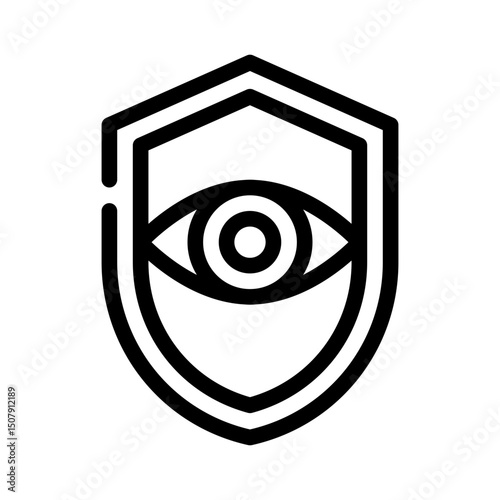 eye protection line icon