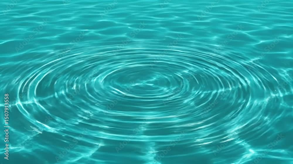 Teal water ripples background