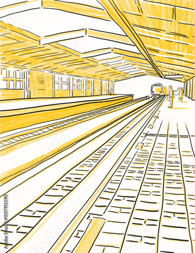 駅の背景