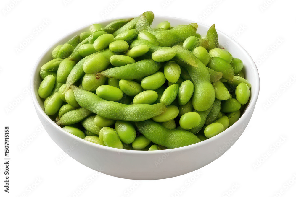 Edamame in bowl isolated on transparent background Edamame in bowl isolated on transparent background