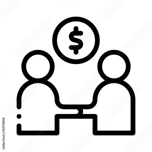 financial deal line icon