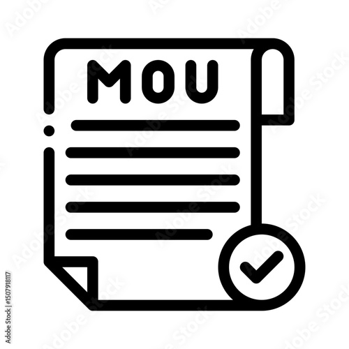 MOU line icon