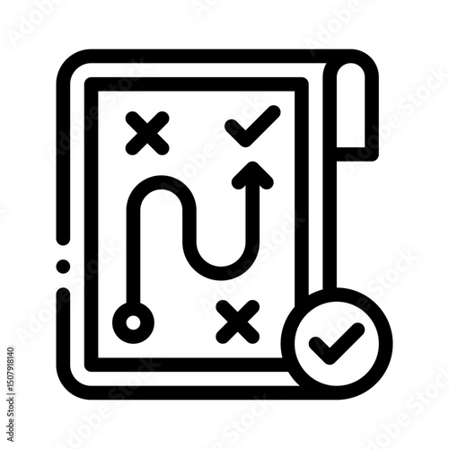 partnership strategy line icon
