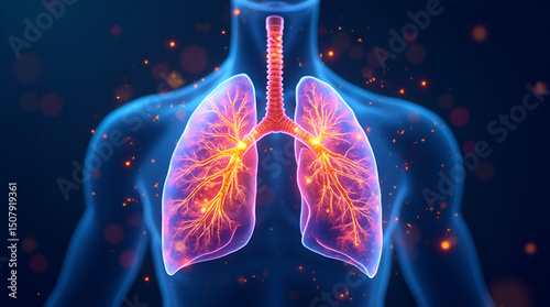 World Lung Cancer Day, Advanced Lung Scan High Resolution Medical Imaging For Respiratory Diagnosis, World Lung Day, Global Health Care Day, National Education Medical Medicine 