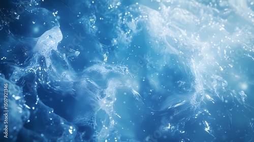 Wallpaper Mural digital technology blue glass flowing curve poster background Torontodigital.ca