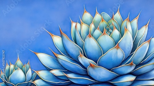 Close-up agave plant art