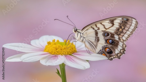 Close-up butterfly on flower