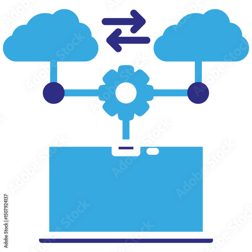 Migrating solid dual color icon. Simple vector icon design in solid color style. Editable vector format