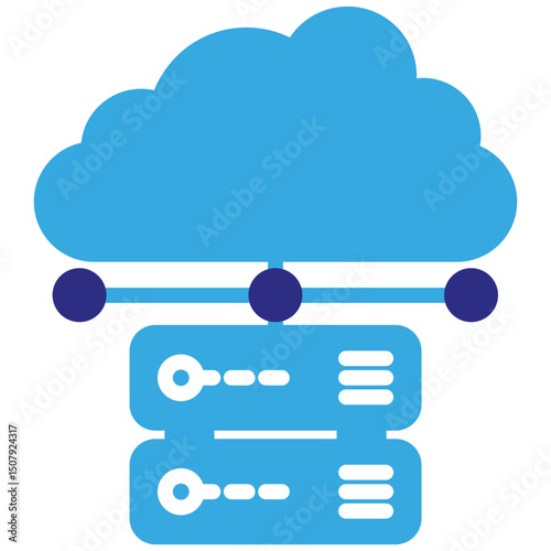 Hosting solid dual color icon. Simple vector icon design in solid color style. Editable vector format