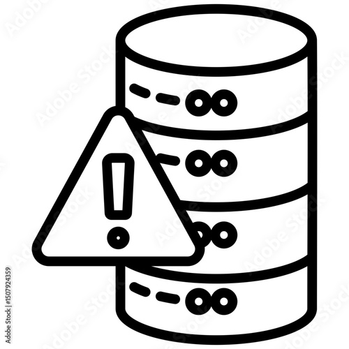 Database outline icon. Simple vector icon design in outline style. Editable vector format