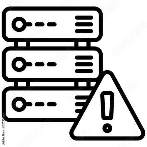 Network server outline icon. Simple vector icon design in outline style. Editable vector format