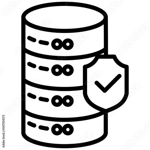 Server storage outline icon. Simple vector icon design in outline style. Editable vector format