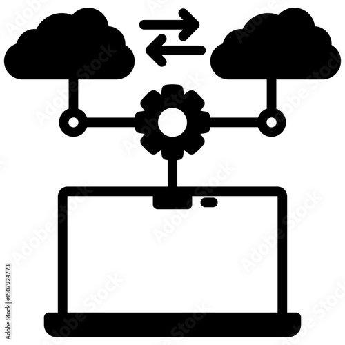 Migrating mixed glyph icon. Simple vector icon design in glyph style. Editable vector format