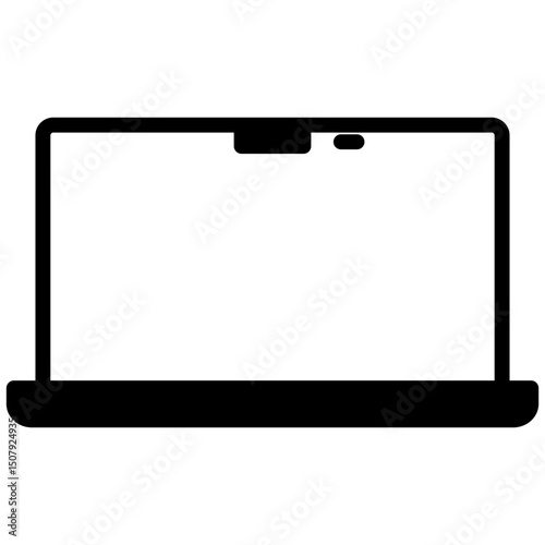 Laptop mixed glyph icon. Simple vector icon design in glyph style. Editable vector format