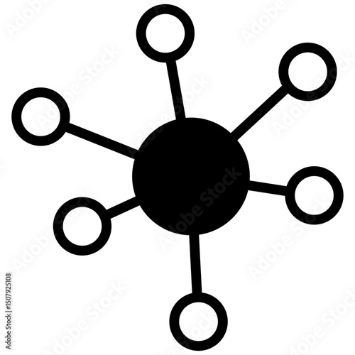 Networking mixed glyph icon. Simple vector icon design in glyph style. Editable vector format