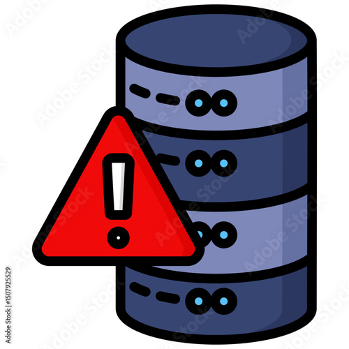 Database lineal color icon. Simple vector icon design in lineal color style. Editable vector format
