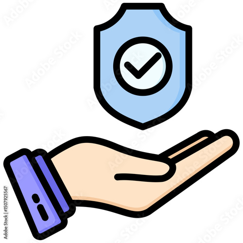 Reliability lineal color icon. Simple vector icon design in lineal color style. Editable vector format