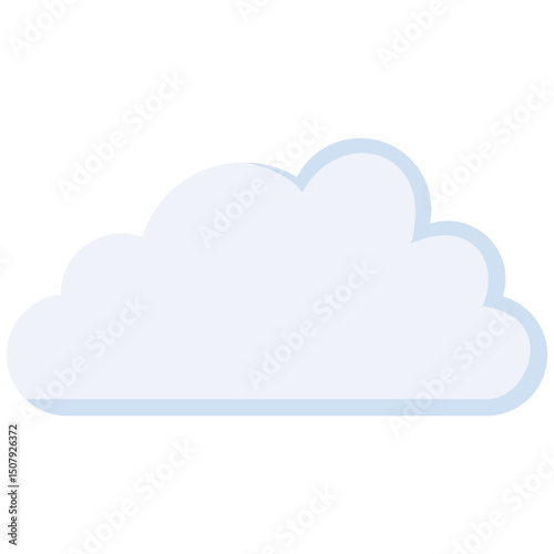 Cloud flat color icon. Simple vector icon design in flat color style. Editable vector format