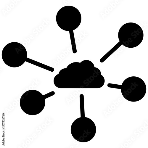 Data center gylph icon. Simple vector icon design in gylph style. Editable vector format