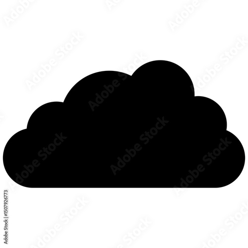 Cloud gylph icon. Simple vector icon design in gylph style. Editable vector format