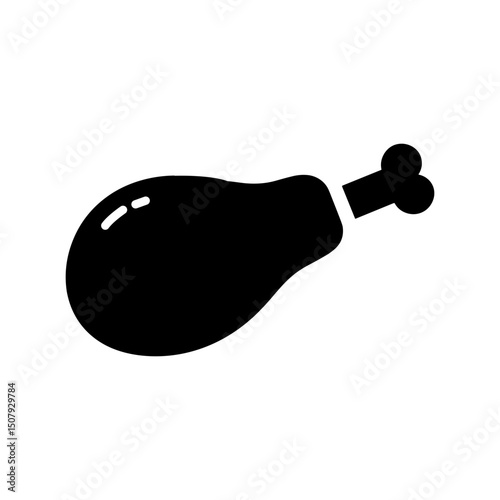chicken leg vector icon