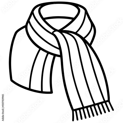 Minimal Scarf Vector on White