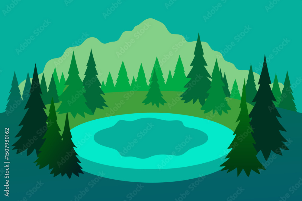 Fototapeta premium mountain landscape with trees