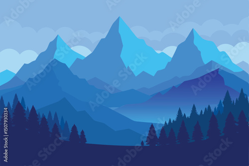 mountain landscape with mountains