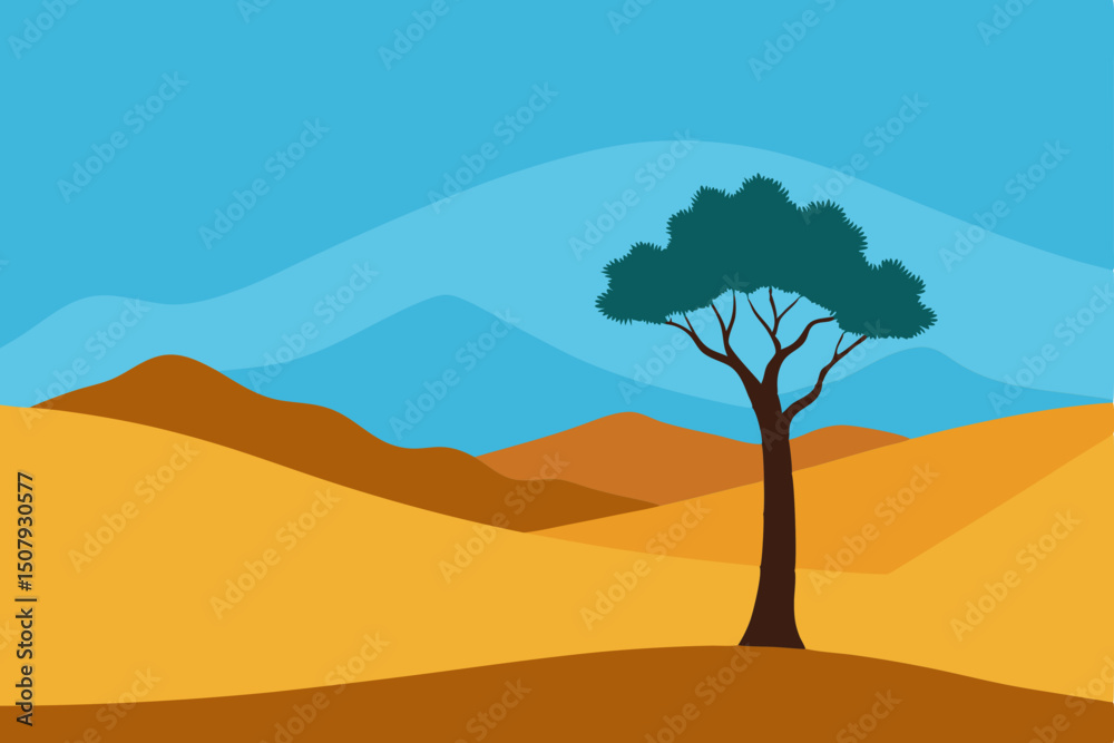 Fototapeta premium vector illustration of a tree