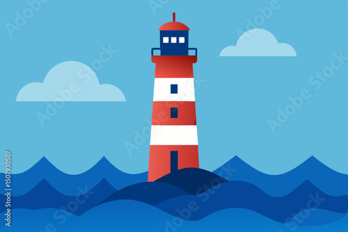 lighthouse in the background