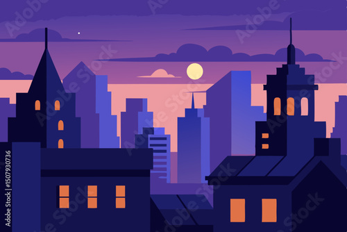 night city in the night