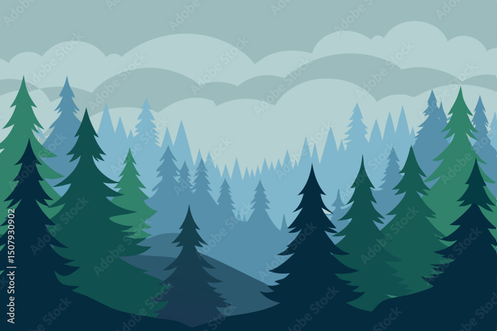 Fototapeta premium winter landscape with trees