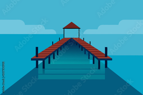 red roof and blue sky