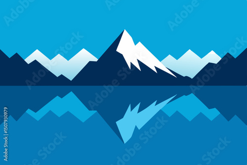 vector illustration of mountain landscape