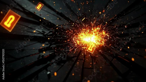 Digital security concept illustrating protection against cyberattacks and data breach