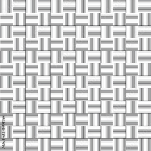 Pattern seamless geometric line abstract black & white color background vector.