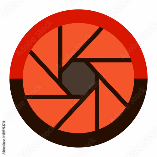 Minimal camera shutter vector design ideal for photography events, Camera Day, and digital promotions.