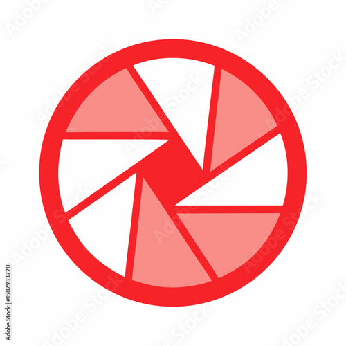 Flat shutter icon vector illustration. Great for digital designs and World Photography Day marketing content.